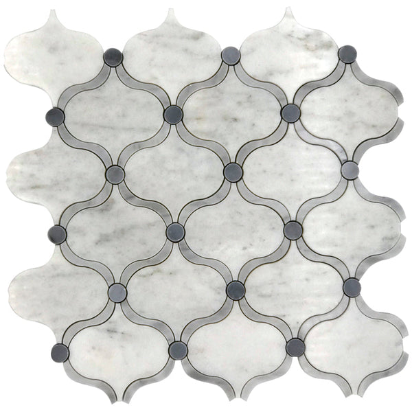 Waterjet Trellis 8 Stone Mosaic Tile.