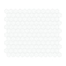 White 1″ Hexagon Glossy