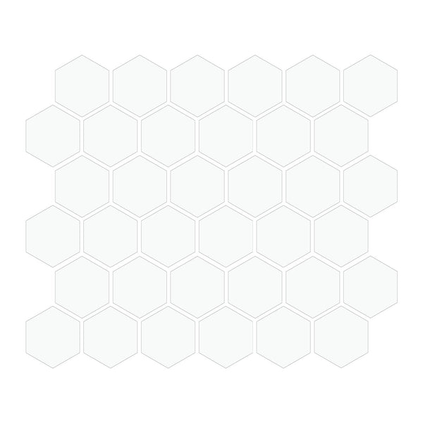 White 2″ Hexagon Matte