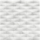 White Carrara Jewel Cut Special Design Mosaic Tile.