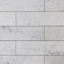 White Carrara Marble 3x12 Polished Tile.