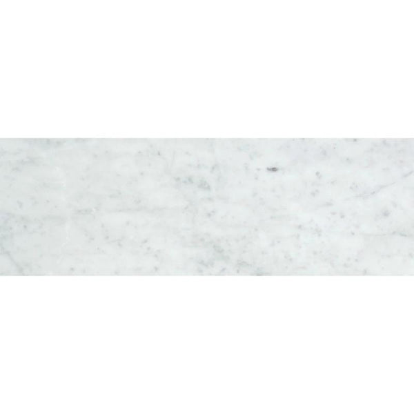 White Carrara Marble 4x12 Honed Tile.