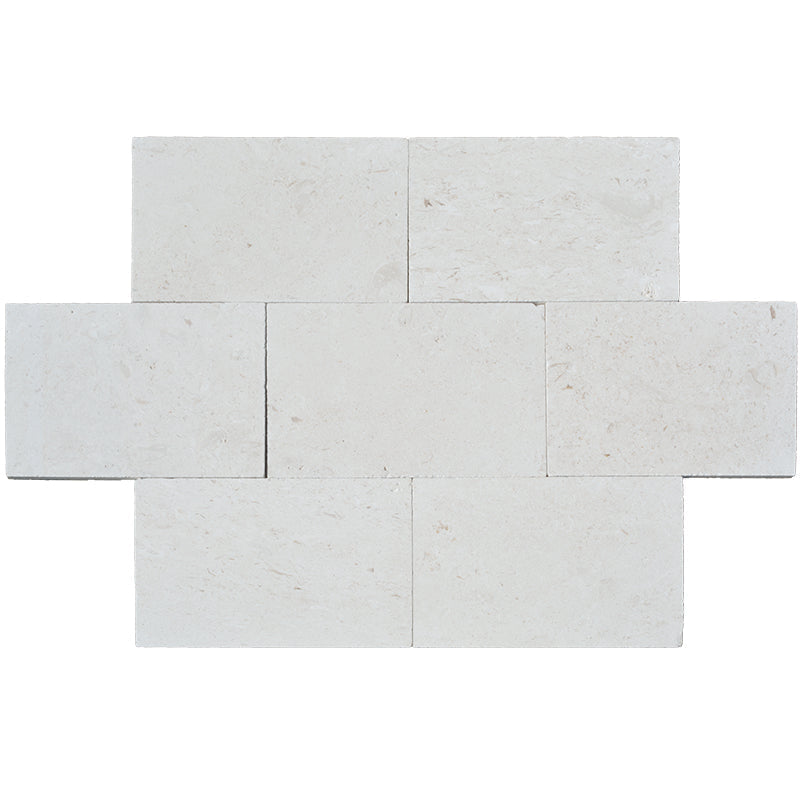White Pearl Limestone 3cm 16x24 Paver Tumbled.