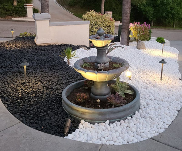 White Natural Rainforest Pebble Stone 2 to 3 inches - 1500 LBS - stoneandtiledepot.com